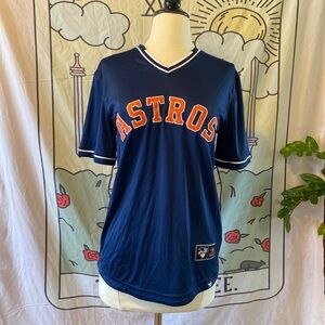 Fanatics Navy and Orange V-Neck Jersey